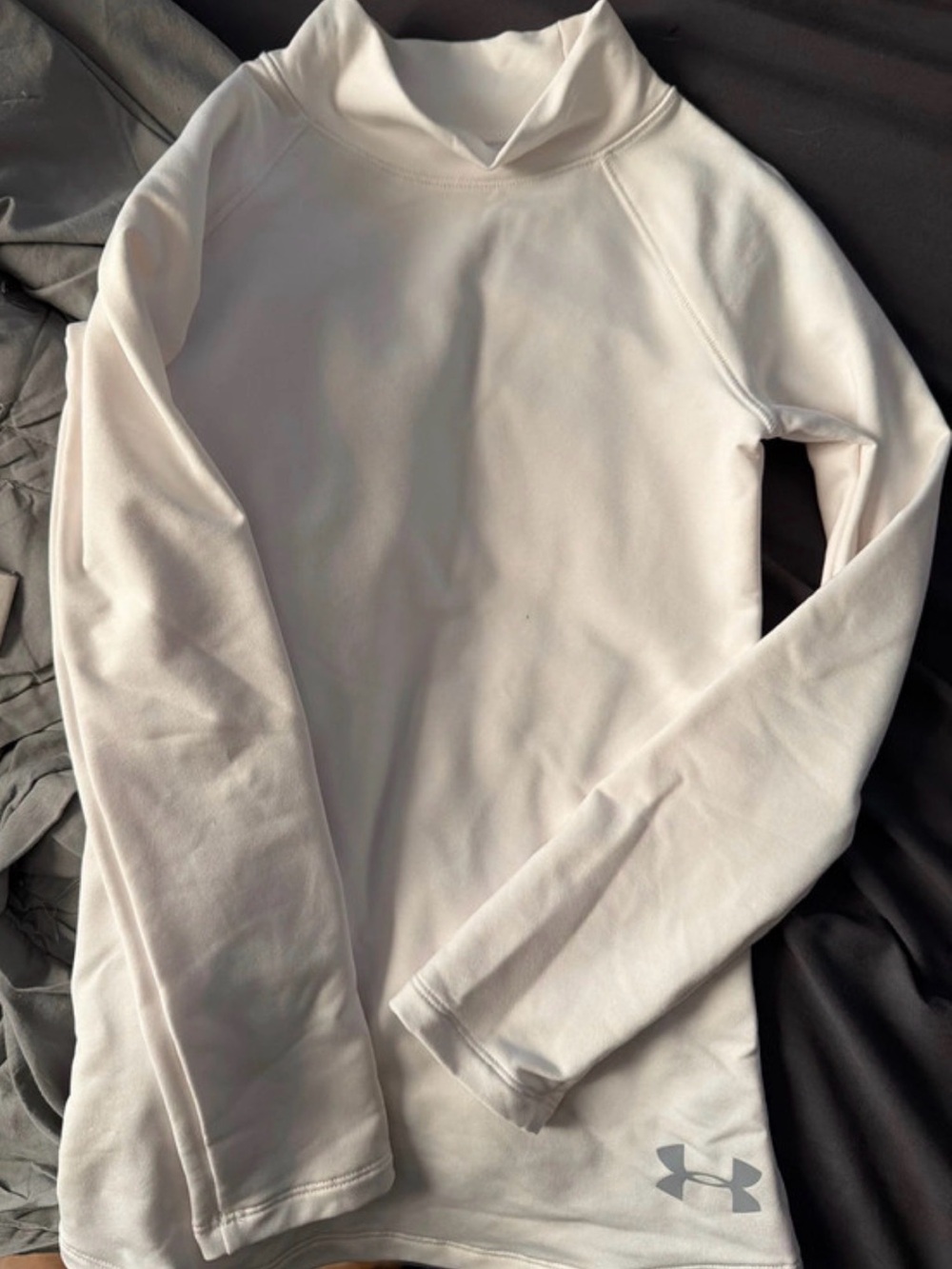 Under Armour Kid’s Cream Turtleneck Performance Top